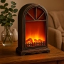 LED декоративна камина с ефект на жив пламък – уют без дим, кабели и риск, снимка 3