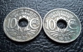 Стара монета 10 сантима 1922 г. и 1924 г. Франция - красавици !, снимка 6