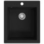 vidaXL Кухненска мивка за над плот, единична, черен гранит)SKU:141672