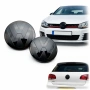 Черни емблеми за VW Golf 6 – стъклени предна 135мм и задна 110мм, снимка 1