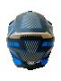 Кросова каска, S/M, карбон със синьо, Шлем за кросов мотор, снимка 6