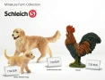  Оригинални Schleich фигурки - Ръчно боядисани | Germany | Петел, Голдън ретривър кученце, снимка 1
