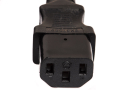 Захранващ кабел Roline  / 3x0.75mm2; IEC C13 женски, IEC C14 мъжки; PVC; 1,8м; черен  за монитор, снимка 3