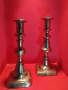 Изключително красиви, стари свещници от месинг. , снимка 1 - Антикварни и старинни предмети - 44961755