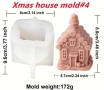 3D Коледна къща къщичка Силиконов молд форма за свещи гипс сапун смола , снимка 6