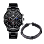 Мъжки елегантен водоустойчив часовник BASID с гривна, снимка 1 - Мъжки - 45004651