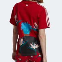 Дамска тениска ADIDAS x Thebe Magugu Tee Red, снимка 2 - Тениски - 45892326