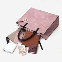 Комплект дамска чанта - отворена горна чанта, ръчна чанта, портфейл, 5цвята , снимка 11 - Чанти - 45159095