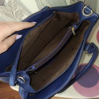 Дамска синя чанта , снимка 3 - Чанти - 45465061
