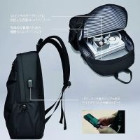 Nomadica Backpack Раница за лаптоп, стилна, водоустойчива, за 14-инчов лаптоп, черна, снимка 6 - Раници - 45180448
