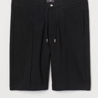 H&M черни къси мъжки панталони памучни, снимка 2 - Къси панталони - 45494239