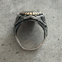 Сребърен пръстен с орел, снимка 5 - Пръстени - 44968759