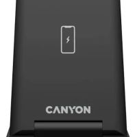 Безжично Зарядно Canyon За Apple Iphone Apple Airpods Apple Watch Черно, снимка 2 - Друга електроника - 45367083