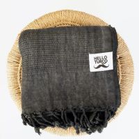 Плажна кърпа от органичен памук HELLO TURCO цвят графит, снимка 2 - Хавлиени кърпи - 45419353