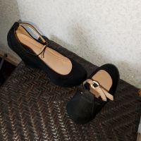 Черни Велурени обувки , снимка 6 - Дамски обувки на ток - 45825694