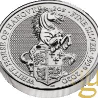 2 oz Сребърна монета, White Horse of Hanover, Queen's Beast 2020, снимка 3 - Нумизматика и бонистика - 45318897