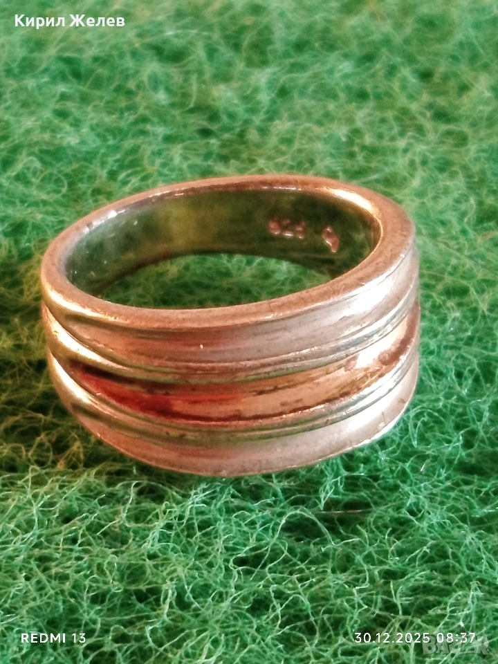 Красив сребърен пръстен висока проба сребро майсторска изработка 44192, снимка 1