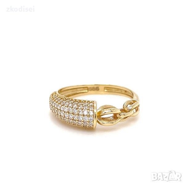 Златен дамски пръстен 3,13гр. размер:54 14кр. проба:585 модел:23072-4, снимка 1