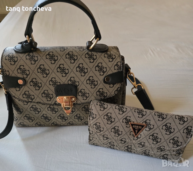 Комплект дамска чанта с портмоне Guess, снимка 1