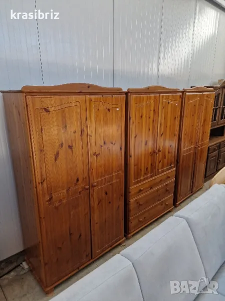 Масивен Двукрилен Гардероб-Налични- 1 брой-внос от Германия!ОБЯВЕНАТА ЦЕНА Е ЗА БРОЙ!, снимка 1