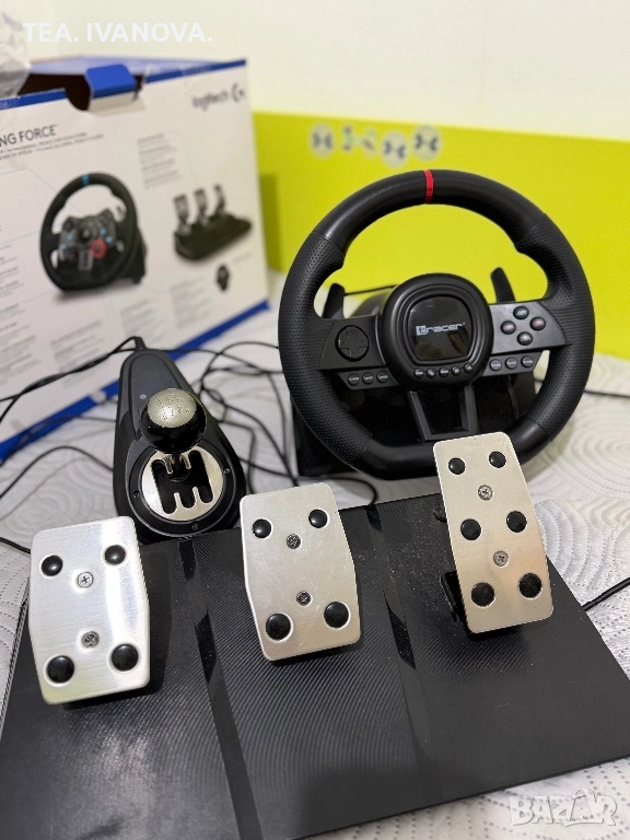  Състезателен волан с педали и скоростен лост TRACER SimRacer 6 in 1 , снимка 1