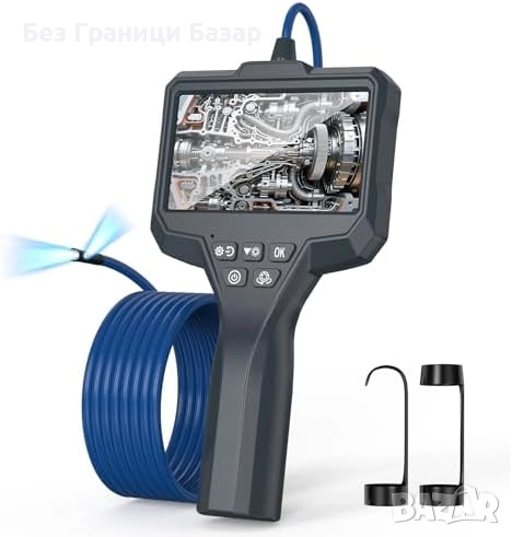 Нова HD ендоскоп камера с двойна леща, 4.3" IPS дисплей и 3.5 м кабел, снимка 1