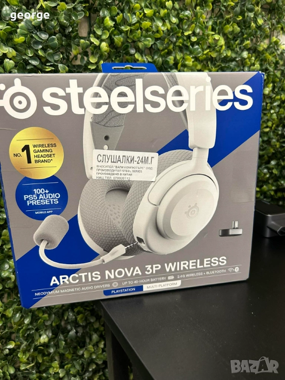 Гейминг слушалки SteelSeries - Arctis Nova 3PW, безжични - нови, снимка 1