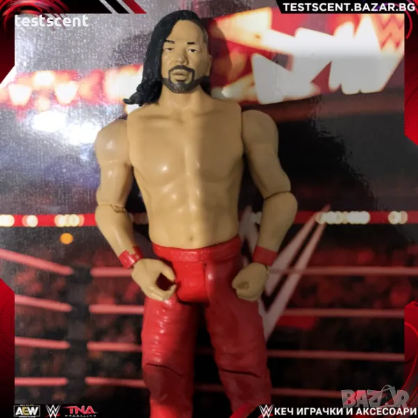 Екшън фигура WWE Shinsuke Nakamura Шинске Накамура Basic Series figure играчка Mattel Red, снимка 1