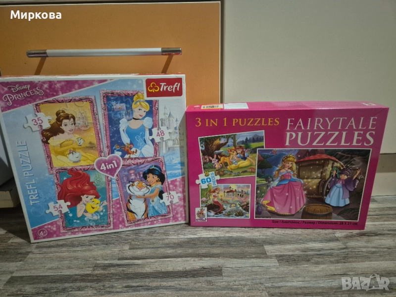 Лот от пъзели с принцеси, КАТО НОВИ СА, снимка 1