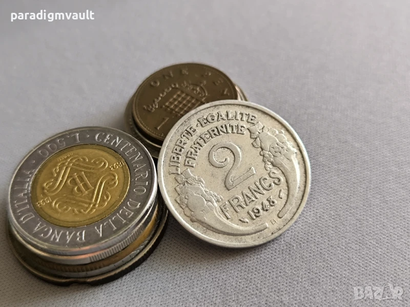Mонета - Франция - 2 франка | 1948г.; серия B, снимка 1