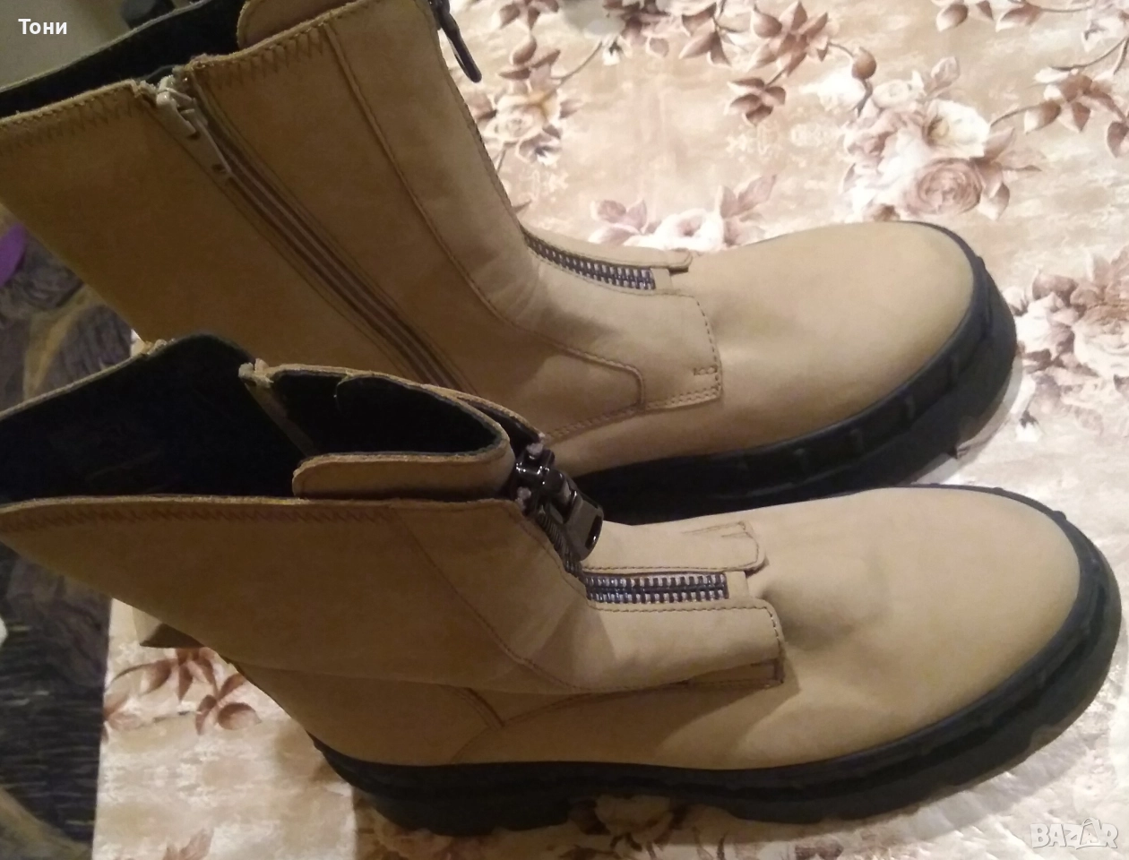 Нови Дамски Високи Боти Изцяло от Естествена Кожа 40, снимка 1