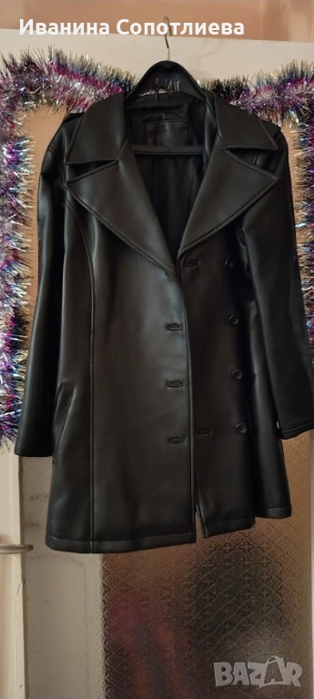 Продавам яке черно изкуствена кожа, снимка 1