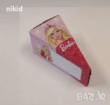 Барби Barbie Кутии кутийки за картонена торта кутия парче за подарък рожден ден, снимка 1