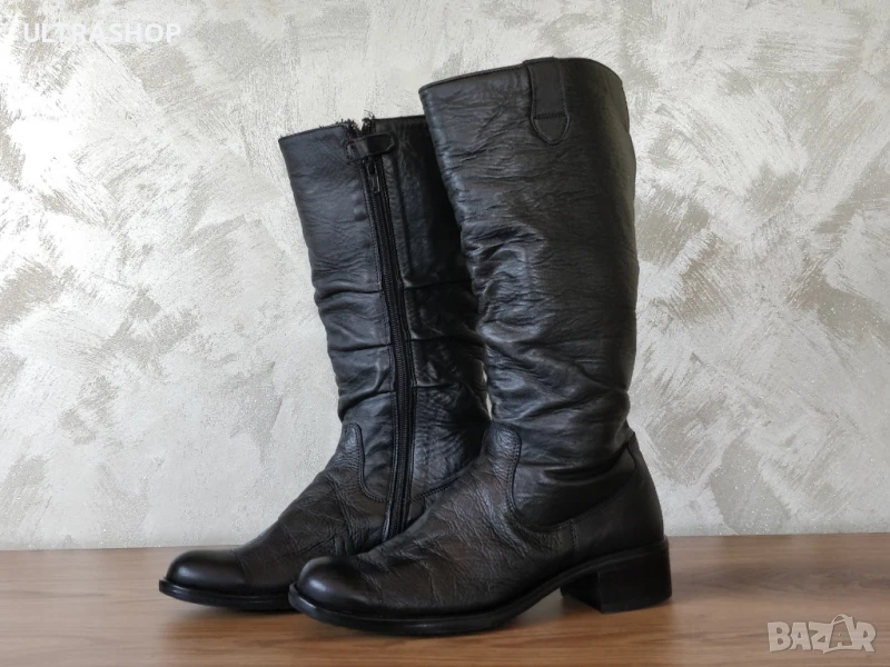  Подплатени дамски ботуши 37 номер , снимка 1
