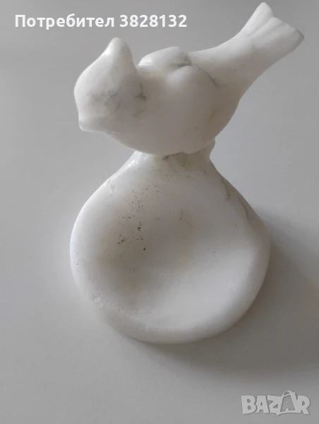 стар мраморен пепелник, снимка 1