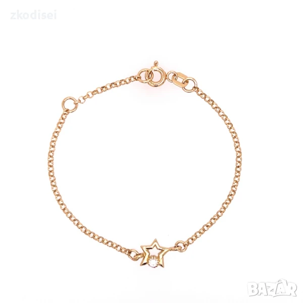 Златна детска гривна 1,40гр. 13,5см. 14кр. проба:585 модел:32097-5, снимка 1