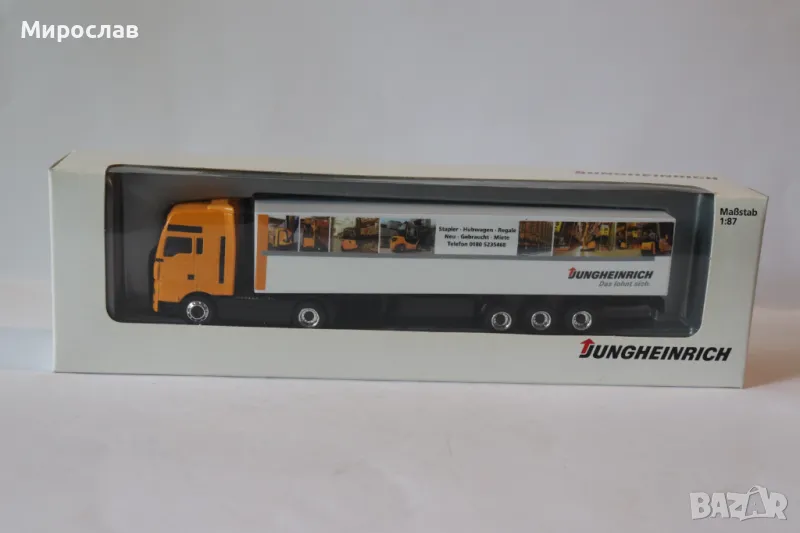 SCHUCO H0 1/87 MAN TGA ВЛЕКАЧ КАМИОН МОДЕЛ КОЛИЧКА, снимка 1