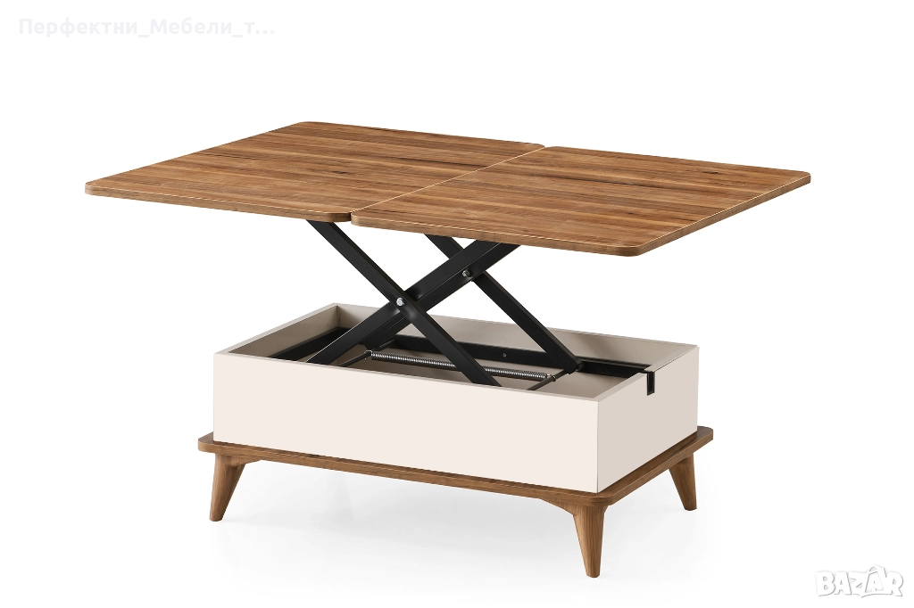 Комбинирана холна-трапезна маса налична-3 цвята-от 65/90см. до 130/90/72см. вис., снимка 1