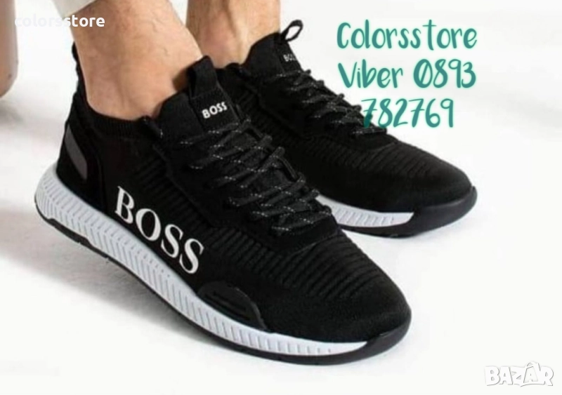 Мъжки черни маратонки Boss/BR38b, снимка 1