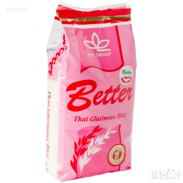 Better Thai Glutinous Rice / Бетър Тайландски Лепкав Ориз 1кг , снимка 1