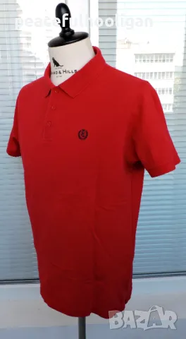 Henri Lloyd Mens Casual Short Sleeve Red Polo Shirt Cotton Size L, снимка 11 - Тениски - 47091418