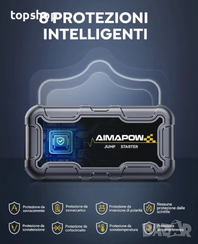 Чисто нов джъмп стартер с 6000A / 20000mAh, преносим стартер за кола (бензин и 10L дизел), бързо ..., снимка 3 - Аксесоари и консумативи - 51637900