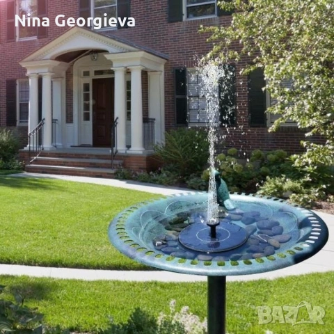 Соларен фонтан с три режима на разпръскване на водата, снимка 6 - Градински мебели, декорация  - 54291636