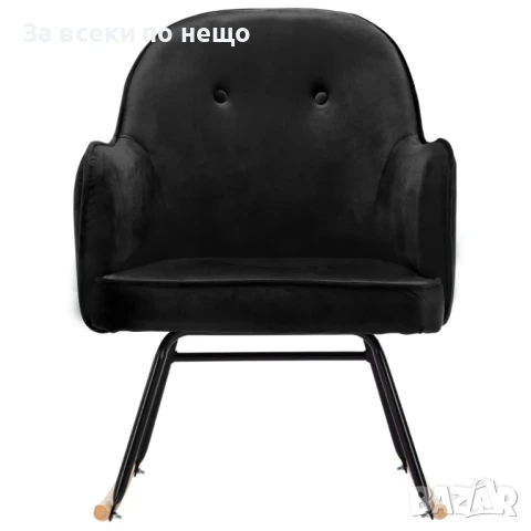 Люлеещ Стол, Черен, Кадифе Код P640, снимка 5 - Столове - 50575095