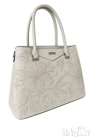 Елегантна дамска чанта с флорална бродерия, снимка 3 - Чанти - 50100214