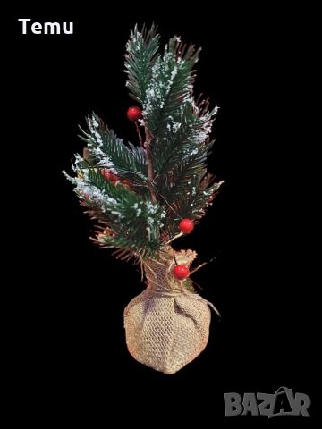 Изкуствена коледна декорация с елхови заскрежени клонки Elegant Flora в зебло, снимка 1 - Декорация за дома - 45479851