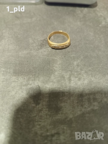 Златен пръстен и обица, снимка 3 - Пръстени - 51940308