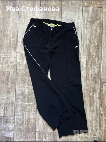 Уникален спортен елегантен оригинален марков черен панталон Adidas Адидас 