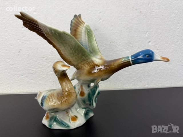 Румънска порцеланова фигура на диви патици. №7514, снимка 6 - Колекции - 52121024