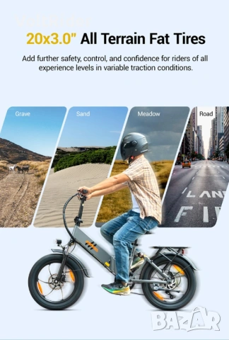 Сгъваемо електрическо колело HillMiles Mile 2 500W 36V 13Ah, снимка 7 - Велосипеди - 54248525